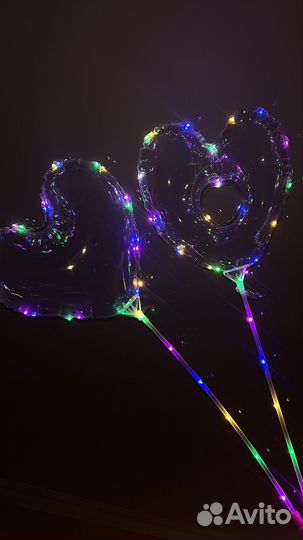 Шар сердце с подсветкой