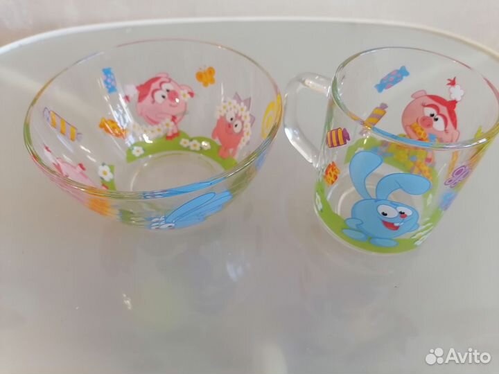 Набор детской посуды. Кружка и супница