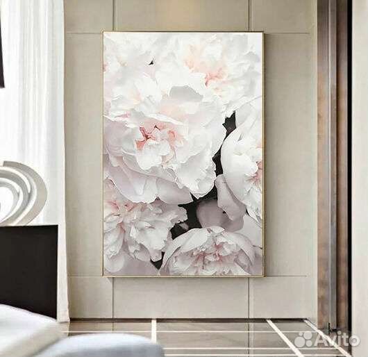 Картина пионы маслом на холсте