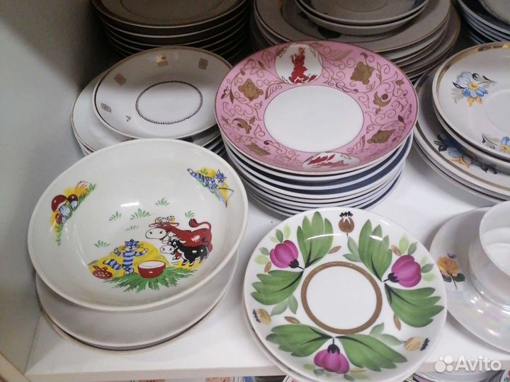 Фарфор СССР настенные тарелки, блюдца )