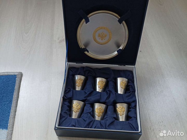 Подарочный набор рюмок из мельхиора