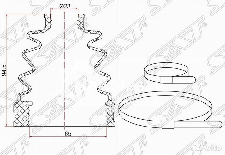 Пыльник шруса внутренний mitsubishi ASX GA#/outlan