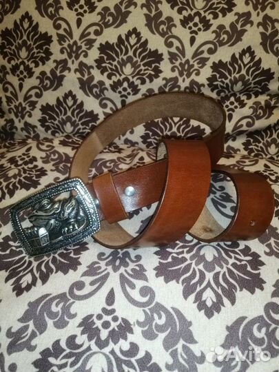 Ремень кожаный, ручная работа