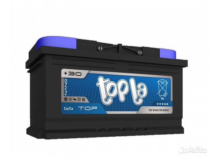 Акб Tоpla 6ст-85 обратная полярность низкий 800А