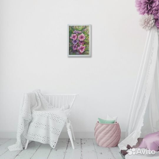 Картина маслом цветы Букет Лето