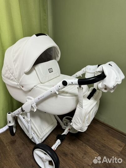 Коляска adamex luciano 2 в 1 белая