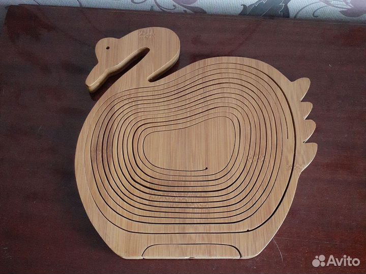 Ваза для фруктов деревянная