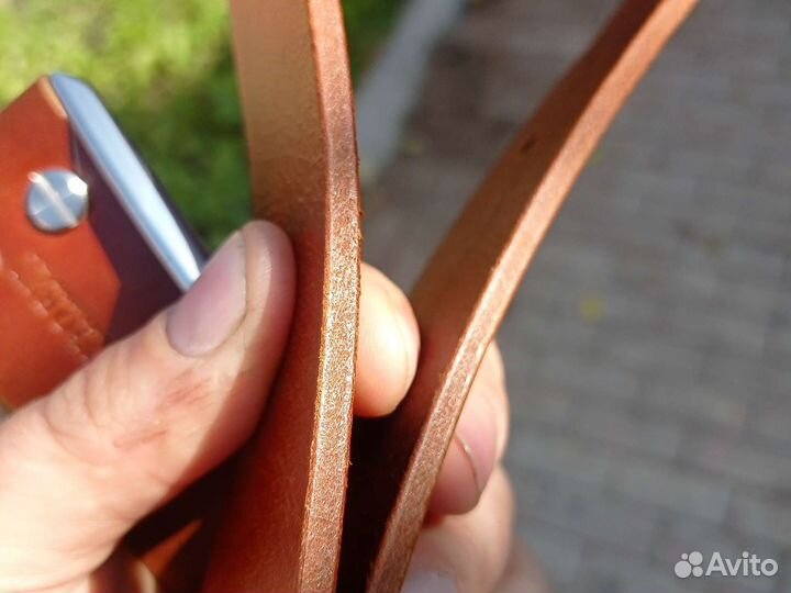 Мужской кожаный ремень ручной работы