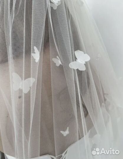 Свадебная фата длинная