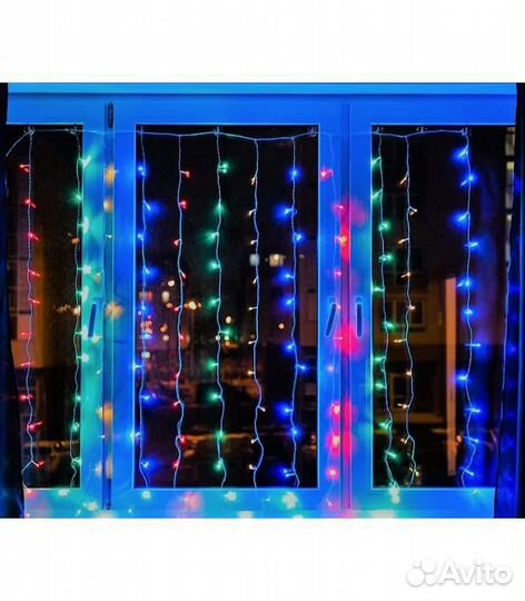 Гирлянда штора цветная (3м*2,0м)