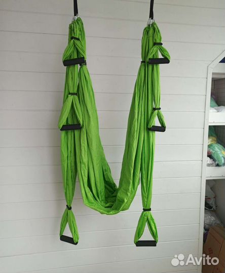 Гамак для йоги с ручками и крепления
