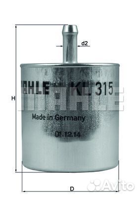 Knecht/mahle Топливный фильтр KL315