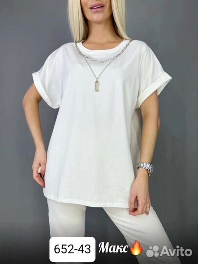 Футболка с украшением 48-50-52-54