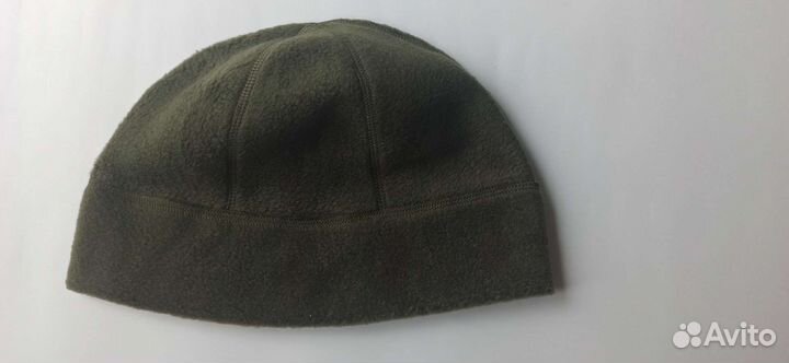 Флисовая шапка хаки олива