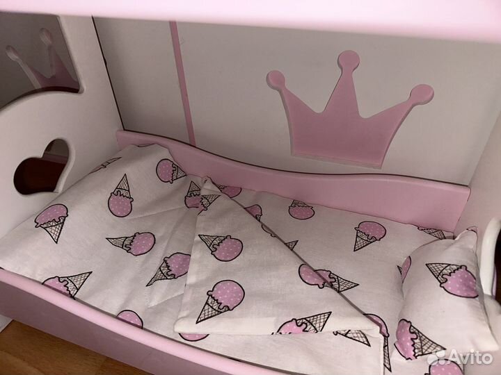 Кукольная кроватка 2х ярусная