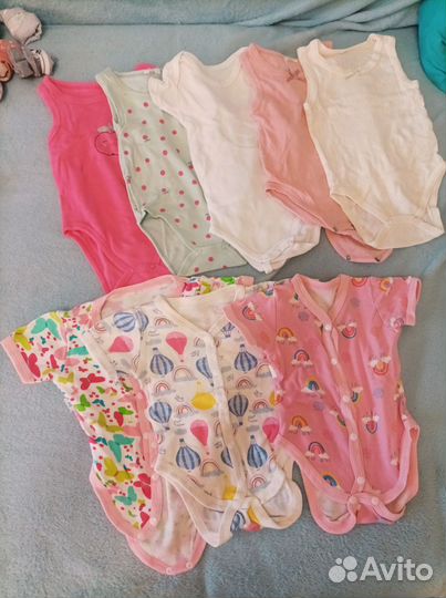 Большой пакет вещей на девочку 68