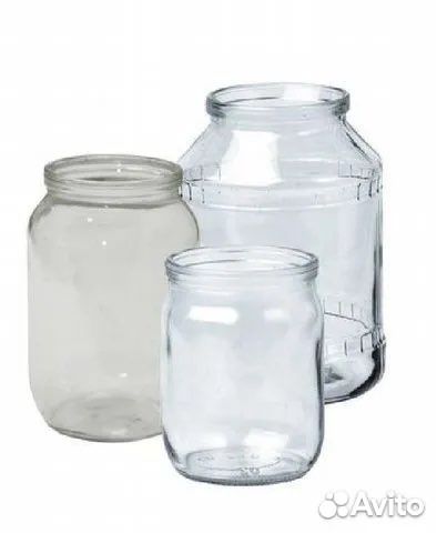 Банки стеклянные разного размера