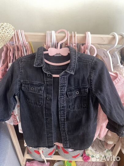 Джинсовая рубашка hm 80