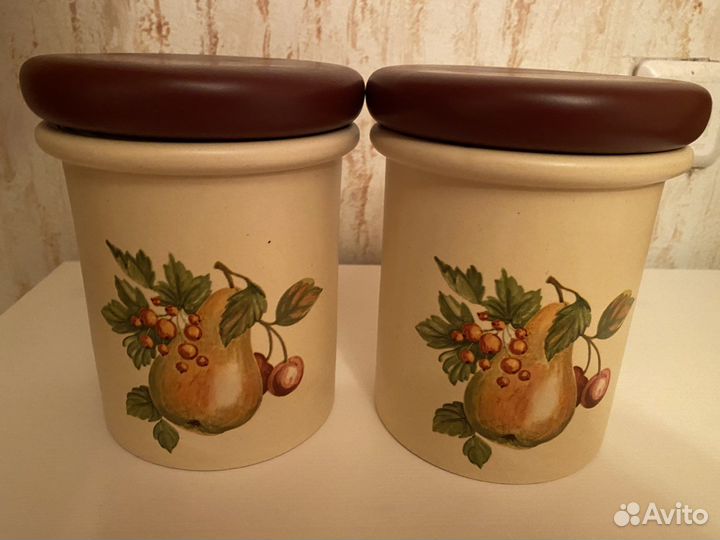 Банки для сыпучих продуктов керамика и чеснока