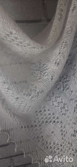 Паутинка пуховая, Оренбургская, козий пух, шаль