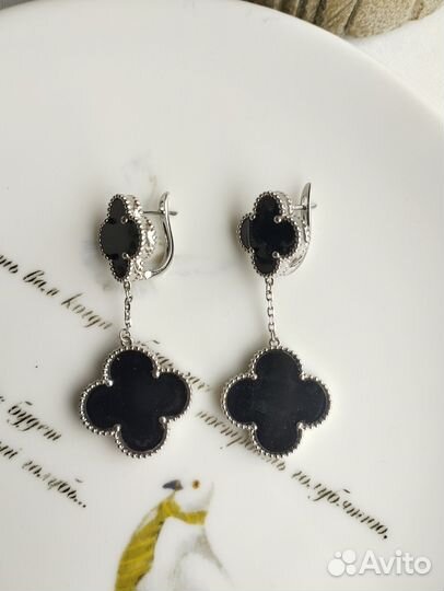 Серьги подвески в стиле Van Cleef