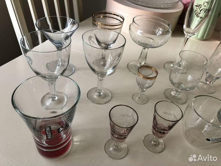 Бокалы фужеры рюмки