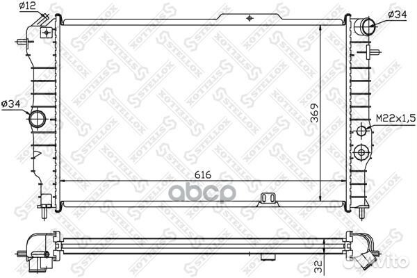 10-25251-SX радиатор системы охлаждения Opel V