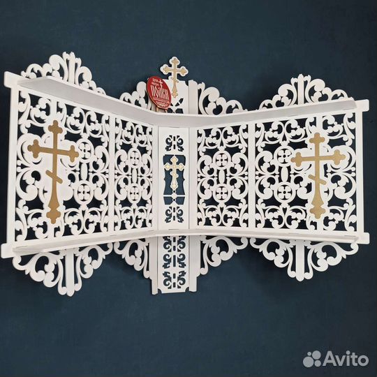 Полка для икон Иконостас Модель 21 Красный угол 1