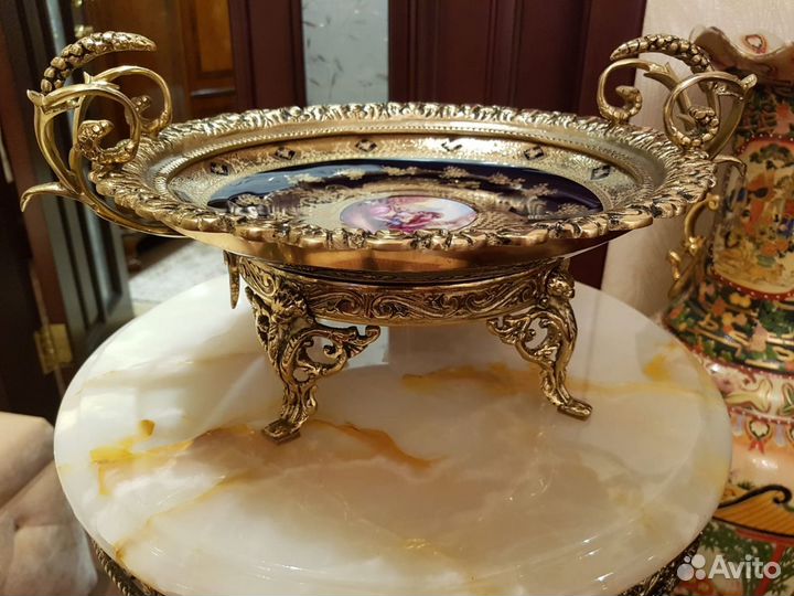 Ваза для фруктов Кобальт Бронза Новая