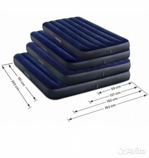 Надувной матрас intex 203х152х25