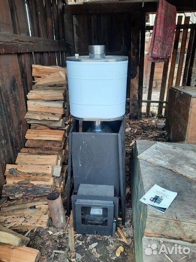 Печь для бани с баком