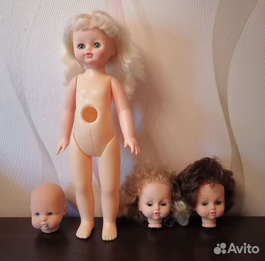 Кукла на запчасти, туфли, головы