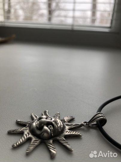 Колье Солнце в серебре