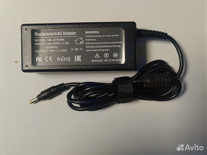 Блок питания для ноутбуков Acer 19V 3.42A 4.0x1.7