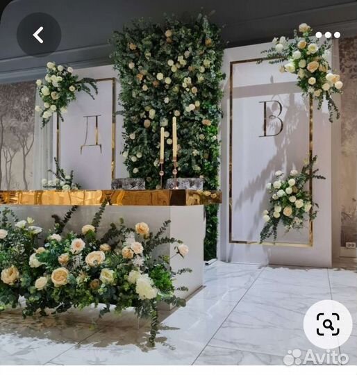 Свадебное оформление, фотозона на выпускной