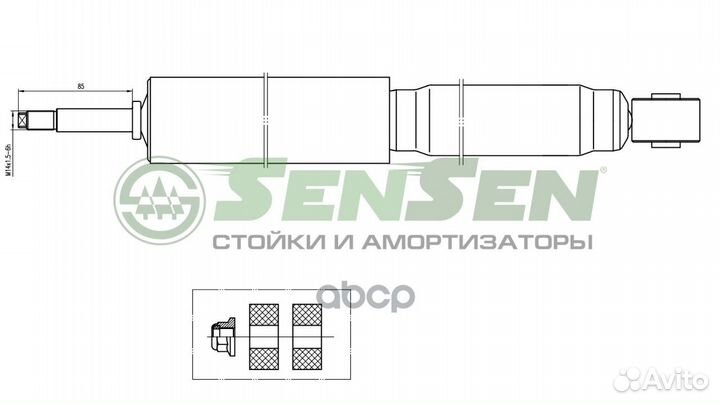 Амортизатор toyota land cruiser 100 98- пер газ