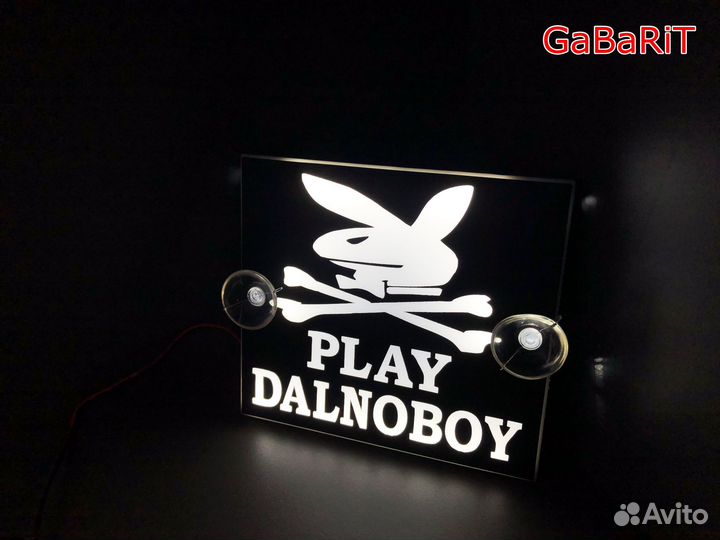 Светящаяся табличка play dalnoboy 24в комплект