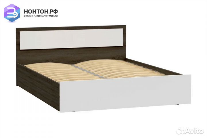 Кровать Мартина с подъемным механизмом белый / вен