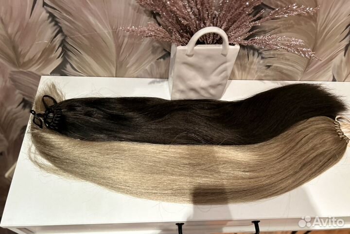 Накладной хвост прямой на резинке