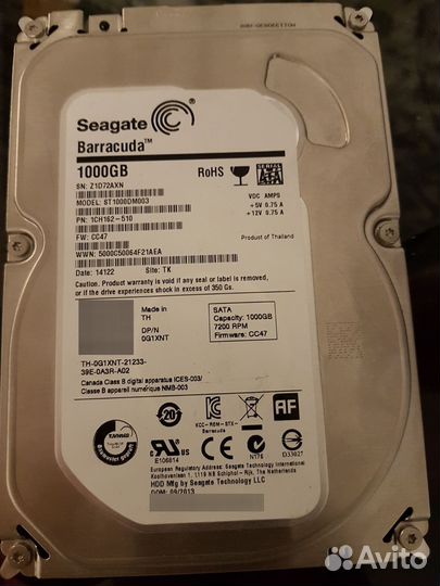 Жесткий диск seagate barracuda 1tb