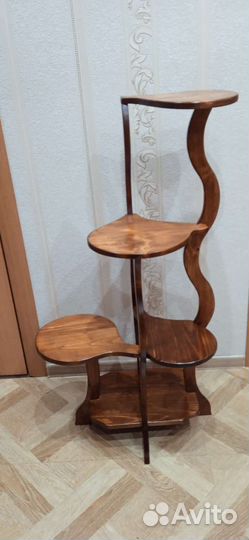 Подставка для цветов напольная деревянная