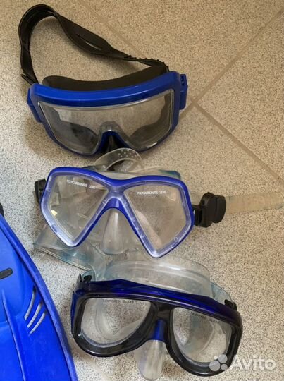 Ласты, маски для плавания детские