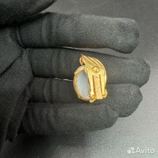 Серьги клипсы винтажные СССР женская бижутерия