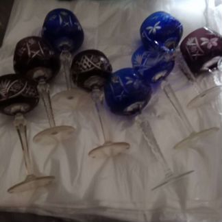 Германия цветной хрусталь фужеры