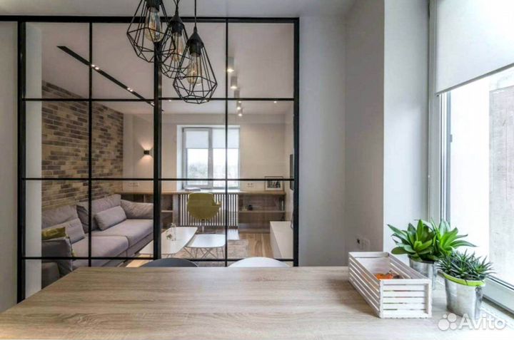 Стеклянная перегородка