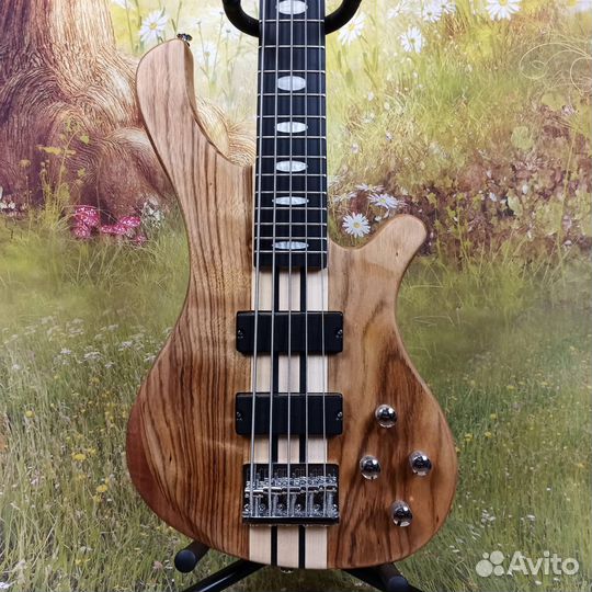 Активный бас 5 струн сквозной гриф