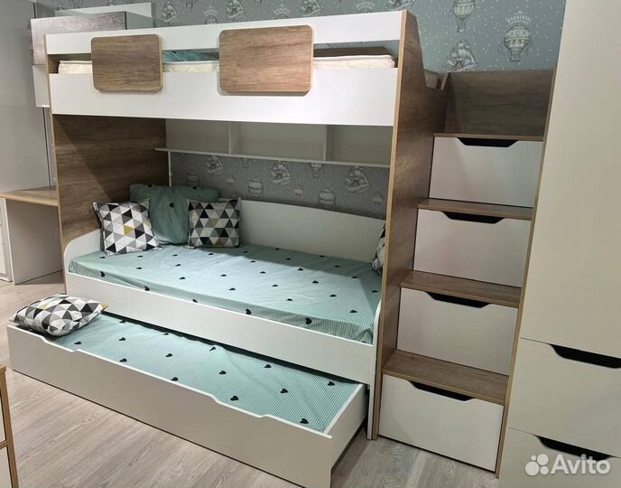 Двухярусная кровать детская 90х190 см