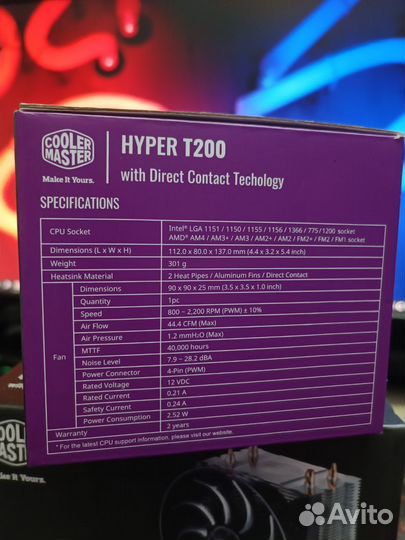 Кулер для процессора Cooler Master Hyper T200