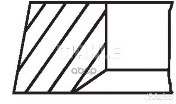 Колец поршневых комплект 02204N0 Mahle/Knecht