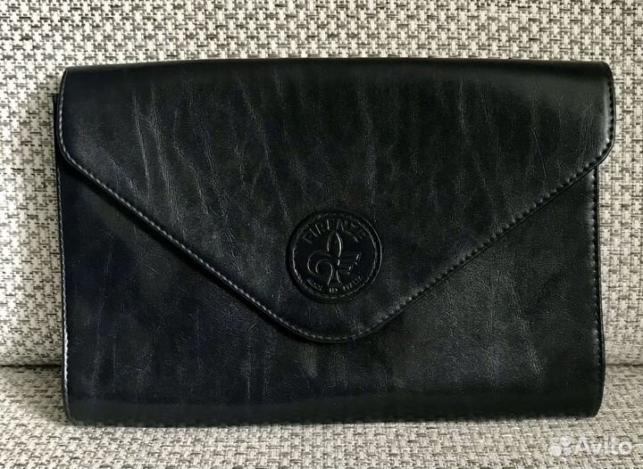 Кожаный итальянский клатч